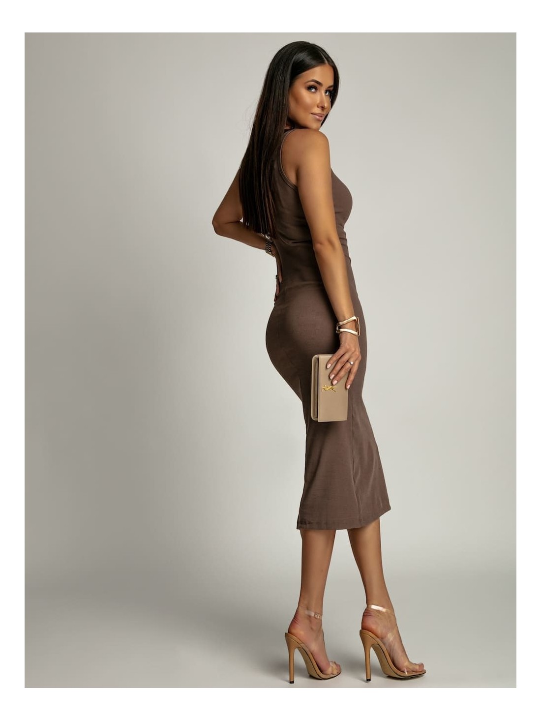 Fitted midi dress with straps - Fango - Online store - Boutique